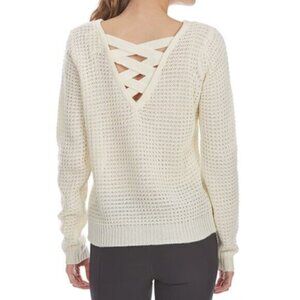 Criss Cross back knit waffle top